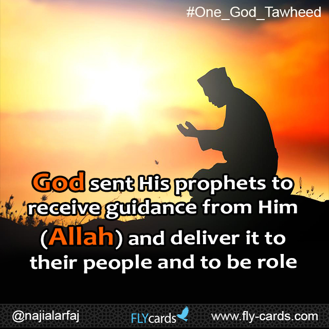 God sent His prophets to receive guidance from Him (Allah) and deliver it to their people and to be role models to their followers.