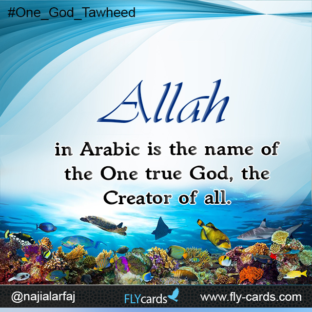 Allah in Arabic is the name of the one true God , the creator of all .
