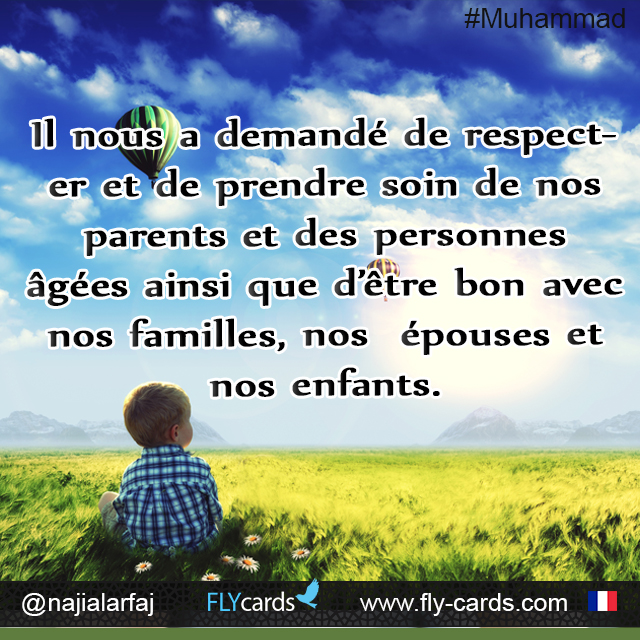 He tells us to respect and care for our parents and the elderly, and to be good to our families, spouses, and children.