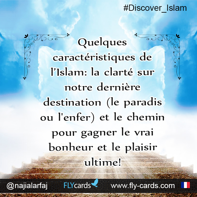 Islam features:Clarity of our last destination (Heaven or Hell) and the way to gain true happiness and ultimate pleasure! 