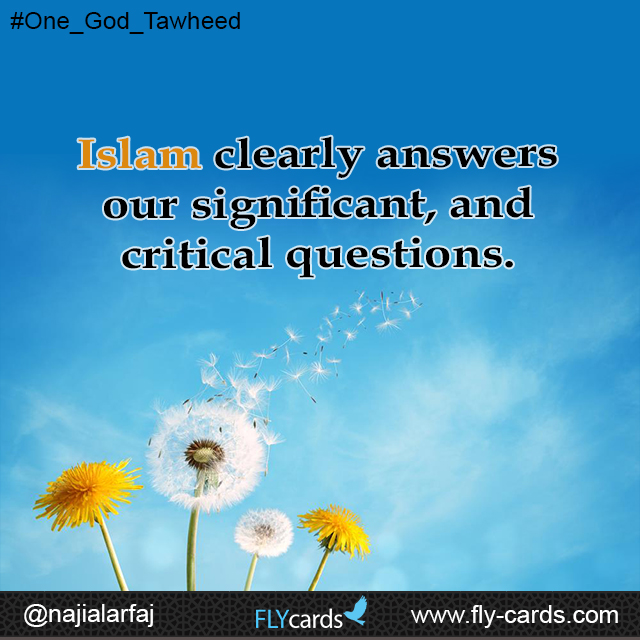 Islam clearly answers our significant, and critical questions.
