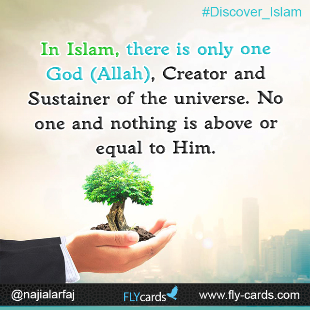 In Islam, there is only one God (Allah), Creator and Sustainer of the universe. No one and nothing is above or equal to Him. 